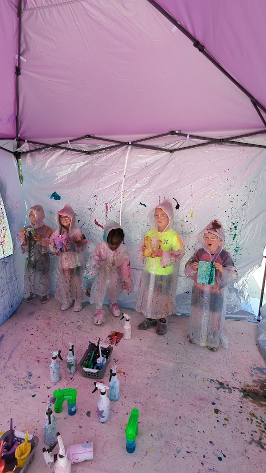 Splatter paint party energy