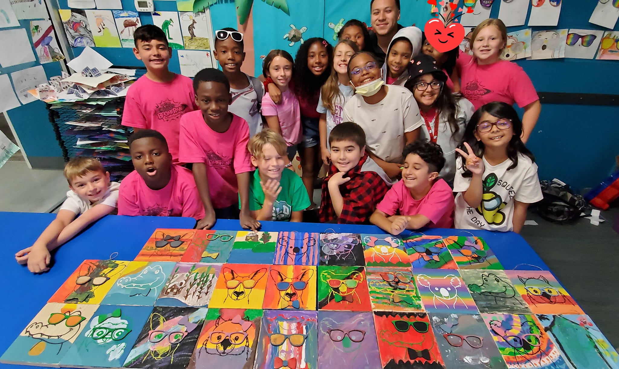 Children working on a creative project